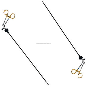 Porte-aiguille laparoscopique courbé, isolé, réutilisable, à mâchoires en carbure de tungstène, certifié CE, pour clinique - Product Image 6