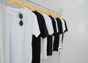 เสื้อยืดธรรมดาสำหรับทุกเพศเสื้อเจอร์ซีย์ผ้าฝ้าย100% โอเวอร์ไซซ์ไหล่ตกผ้าคอตตอนเนื้อนุ่ม - Product Image 5