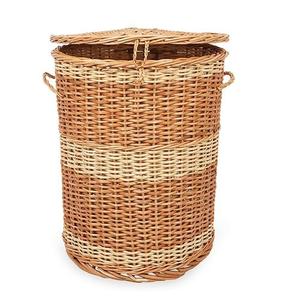 Panier à linge en rotin, nouvelle collection, très demandé, de qualité durable, finition noyer, avec couvercle, pour hôpitaux. - Product Image 6