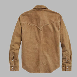 Chemise en daim en cuir pour hommes de qualité supérieure Chemise en daim en cuir de haute qualité pour hommes - Product Image 2