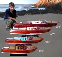 Modèle de bateau à moteur en bois RIVA AQUARAMA - Bateaux nautiques pour la décoration de la maison