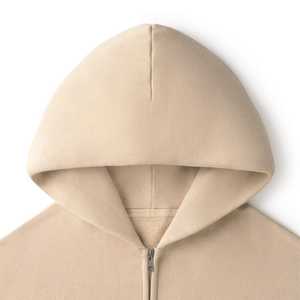 Sudaderas con Capucha y Cremallera de Forro Polar IOTA SPORTS, 100% Algodón, 380g, Ropa de Calle Elegante para Hombre, Invierno, Ecológica, con Logotipo Personalizado, Parche Aplicado - Product Image 2