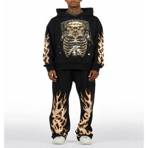 Ensemble de survêtement de sport pour homme, coupe ajustée, jogging, vêtements de sport, entraînement, gym, course à pied, confortable, décontracté - Product Image 4