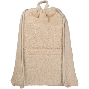 Bear Sherpa Eco-Friendly <b>Drawstring</b> <b>Backpack</b> for Gadgets for Promotions - Product Image 6