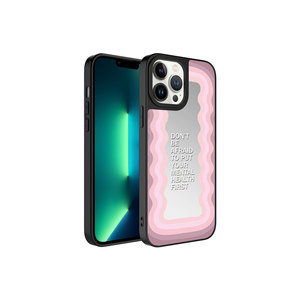 Étui de luxe à motif miroir Netzy pour iPhone 13 Pro, protection brillante de l'appareil photo, design cœur, coque arrière en silicone, électroplaqué - Product Image 1