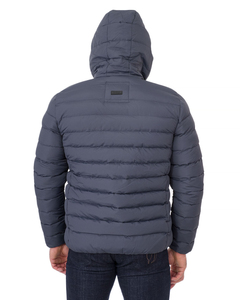 Chaqueta de Invierno para Hombre, Acolchada, con Capucha, Cuello Alto, Logotipo Frontal, Resistente al Viento e Impermeable - Product Image 2