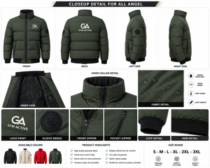 Chaqueta Acolchada de Invierno para Hombre GYM ACTIVE, con Capucha, Brillante, de Poliéster/Algodón, Cálida, Informal para Exteriores, con Logotipo Personalizado, OEM, ODM, Venta al Por Mayor - Product Image 6