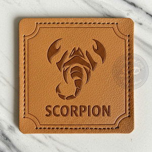 Wholesale Custom Private Label Embossed Real Leather Patch for Beanie Hat Featuring Your Brand Logo on Jeans - Product Image 6