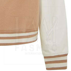 Hecho en lana de alta calidad cuerpo cuero mangas Crop Letterman chaqueta para personalizado Chenille bordado Letterman chaqueta - Product Image 5