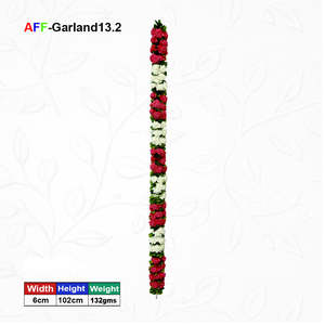 พวงมาลัยดอกไม้ประดิษฐ์ AFF-Garland-13.2 ราคา 580 บาท/ชิ้น {มีหลายสีให้เลือก} - Product Image 1