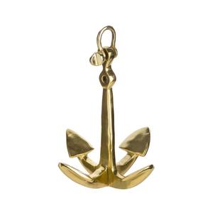 Escultura de ancla sólida Aluminio fundido Acabado dorado Modelo de ancla de barco En artículo náutico decorativo - Product Image 5