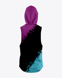 Camiseta de fútbol y fútbol sublimada de tendencia 7v7 uniformes OEM sin mangas con capucha Top y pantalones 7on7 - Product Image 4