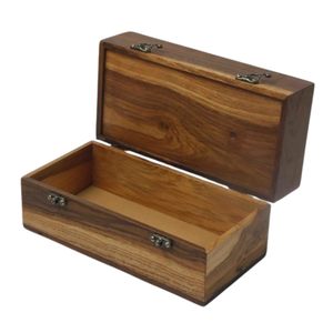 Boîte à mouchoirs en bois Double Decker porte-serviettes Rectangle élégant Design gravé pour Table à manger bureau bureau - Product Image 2