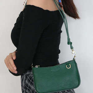 Mini sac à bandoulière de luxe en cuir de crocodile véritable pour femmes petit sac à main à bandoulière de marque sac à main pour filles - Product Image 1