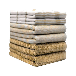 Serviettes de cuisine en coton rayé bleu à séchage rapide en microfibre, qualité garantie, tricotées carrées, lavables en machine – Offre Spéciale - Product Image 5
