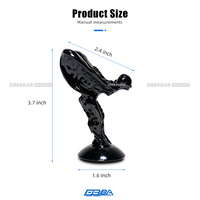 Mascotte de capot rétractable de remplacement noir brillant OE 7444640 pour Rolls Royce Spirit of Ecstasy