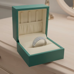 Women's 14K Gold & Four Row Of Natural Diamonds Sparkle Band For Every Occasions - Product Image 5