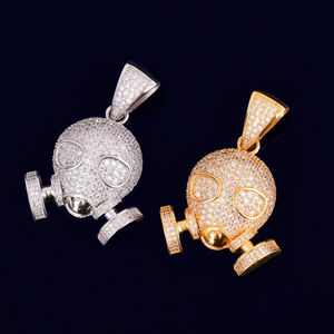 Pendentif en diamant Moissanite Pendentif en diamant glacé de haute qualité personnalisé pendentif Hip Hop en or massif 10kt - Product Image 2