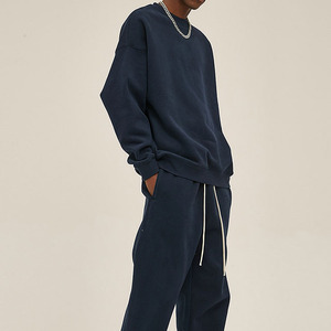 Heavyweight 100% Cotton Oversized Crewneck Sweatshirt for <b>Men</b> Winter Solid Pattern <b>Lined</b> Custom Logo Digital Printing <b>Hoodie</b> - Product Image 5