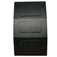 Casing logam 27-55 inci layar datar 10 titik LCD layar sentuh kapasitif Monitor untuk mesin tertanam
