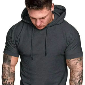 Camiseta con capucha informal de verano para hombre, camiseta de manga corta con color sólido, varios diseños, impresión digital, nueva Sudadera con capucha - Product Image 3