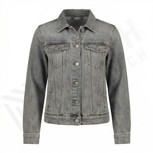 Chaquetas Vaqueras de Mezclilla para Hombre, Corte Ajustado, Manga Larga, Estilo Casual Urbano, Abrigo de Moda, Venta al por Mayor - Product Image 1