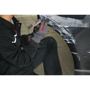 ถุงมือป้องกันมือสำหรับผู้ชายถุงมือช่างหนังวัวสีเหลือง - Product Image 2