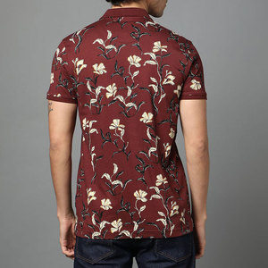 Tissu jersey bon marché en coton personnalisé pour polos pour hommes avec motif de lettres unique - Product Image 2