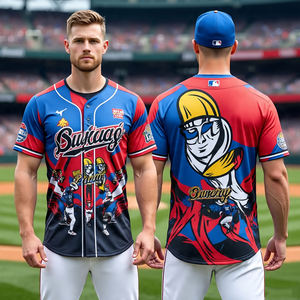 Customized Printed Breathable Quick Dry Baseball Jersey Sports Training Player Name Button <b>Down</b> Sublimation Unisex - Product Image 1