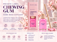 Diffuseur de parfum en forme de chewing-gum à marque privée 250ml |   Parfum d'ambiance sucré et fruité |   Fabricant OEM Espagne