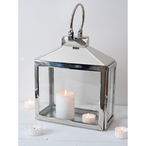 Faroles de Hierro Puro y Vidrio, Forma y Tamaño Personalizados, Recubiertos con Polvo Negro, Decoración de Mesa, Faroles de la India - Product Image 5