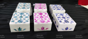 Best Selling Unique Collection White Marble Jewelry Box for Rings Earrings and More at Wholesale Price from Indian Supplier - Product Image 4