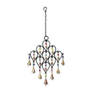 Perles de verre faites à la main de luxe carillon éolien fenêtre en fer ornement suspendu pour jardin Patio porche décor extérieur ambiance style de vie - Product Image 4