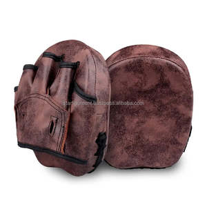 Coussin de frappe avec poignets en cuir personnalisés, coussin de frappe de boxe en cuir PU, coussin de frappe de boxe pour l'entraînement au combat, gants - Product Image 2