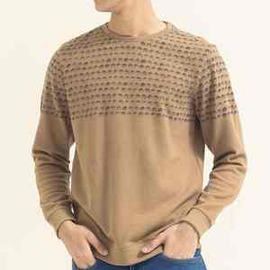 เสื้อสเวตเชิ้ตผู้ชายคุณภาพสูงสำหรับฤดูหนาว ลายเรียบ สีพื้น ย้อมสี 100% ผ้าฝ้ายฟลีซ ระบายอากาศได้ดี สกรีนโลโก้ตามสั่ง ขายดี - Product Image 3