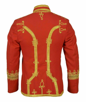 Venta al por mayor Diseño Túnica británica Estilo Trenza Napoleónico Moda Baterista Hombres Hussar Chaquetas