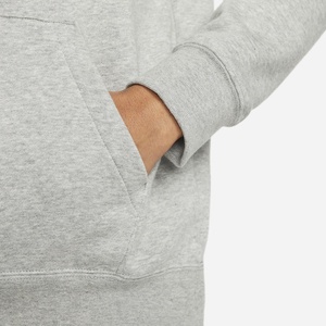 Sudadera de Mujer con Cierre de Cremallera, Color Gris Claro, Cuello Alto y Bolsillo Tipo Canguro, Manga Larga, Ropa Deportiva Informal - Product Image 4