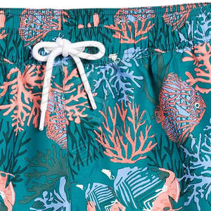 Pantalones cortos de baño transpirables de secado rápido para hombre, ropa de playa de color sólido de verano para hombre con logotipo personalizado al por mayor - Product Image 2