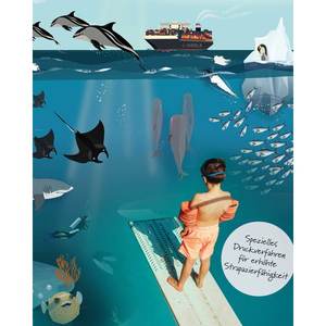 Arte Mural del Mundo Submarino para Niños, Papel Mate de 170 Gsm - Product Image 1