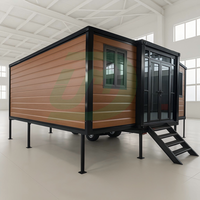 Maisons préfabriquées éconergétiques Maison mobile sur remorque pliable de 20 pieds sur roues pour une retraite panoramique ou une nacelle de glamping