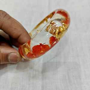 Brazalete de Resina Acrílica Estilo Joyería, Brazalete Acrílico Cuadrado Irregular Ancho Multicolor Deslumbrante Exagerado para Mujer - Product Image 5