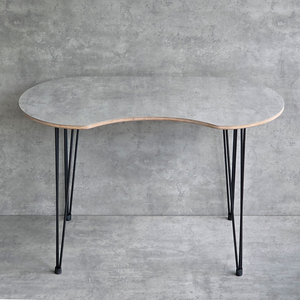 Bean-Shaped 120x60cm Plywood Wood <b>Computer</b> <b>Desk</b> with Hairpin Iron Legs SPD68210 - Product Image 3