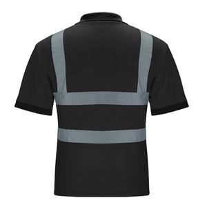 Nouveaux polos de travail de sécurité haute visibilité pour hommes, réfléchissants, personnalisables avec logo, manches courtes, séchage rapide - Product Image 6