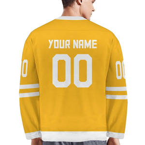 Maillot de hockey sur glace de qualité supérieure pour hommes, logo personnalisable, confortable, grande taille, manches longues, uniformes de hockey sur glace respirants - Product Image 3