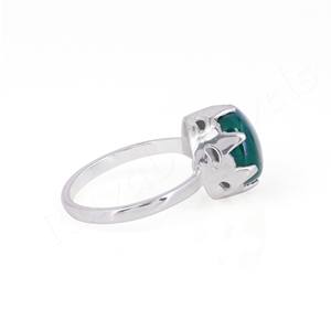 2025, superventas, nuevo Anillo de piedras preciosas, Plata de Ley 925, redondo, 10mm, joyería de plata de ónix verde, anillo de dedo, último diseño para mujer - Product Image 4