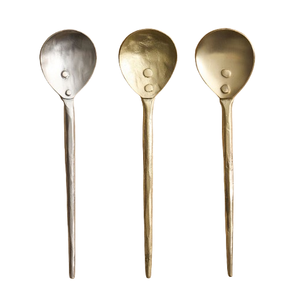 Cuillère à thé et café de luxe avec poignée en métal Cuillère à dîner classique en acier inoxydable pour couverts à café et à thé - Product Image 1