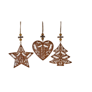 Árbol de decoración colgante de metal con diseño de acabado pintado con decoración de metal para el hogar Decoración de árbol de Navidad para diseño colgante - Product Image 6