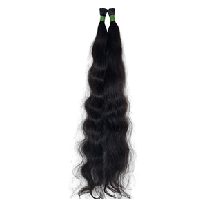 Extensions de cheveux indiennes vierges ondulées à pointes en kératine, 8 à 36 pouces de long, cheveux vietnamiens d'un seul donneur, tissages de cheveux lâches, style ondulé profond et crépu - Product Image 6