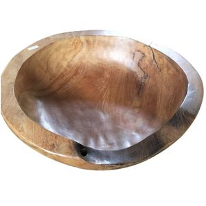 Lavabo de Madera de Teca II de Alta Calidad, Hecho a Mano con Madera de Teca Sólida, Diseño de Baño Exclusivo, Lujoso y Moderno para Hogares - Product Image 1