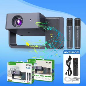 Proyector de Cine en Casa Smartbarry HT30 1080P Android Portátil de Tiro Corto con Micrófono Dual para Karaoke - Product Image 4